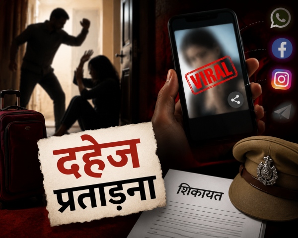 दहेज प्रताड़ना : पत्नी को पीटकर घर से निकाला, निजी फोटो-वीडियो वायरल करने का आरोप