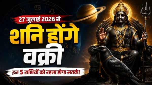 Shani Vakri : 27 जुलाई से वक्री होंगे शनि, इन 5 राशियों को पहले से रहना होगा सतर्क