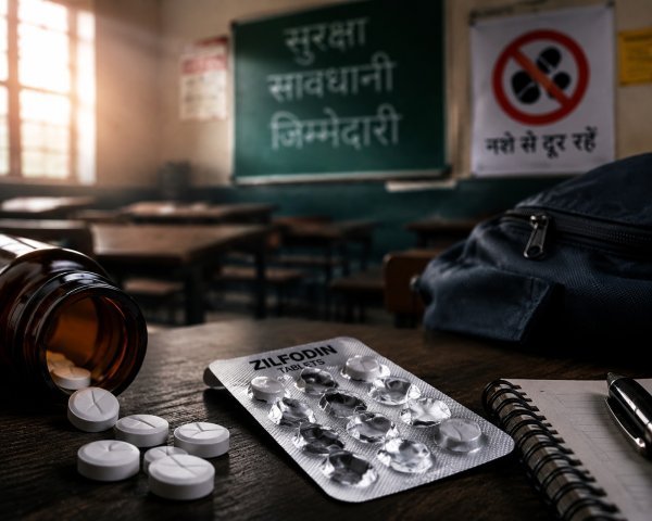 स्कूल में हड़कंप : 7 छात्रों ने खाई नींद की गोलियां, 4 अस्पताल में भर्ती, जांच में जुटा प्रशासन
