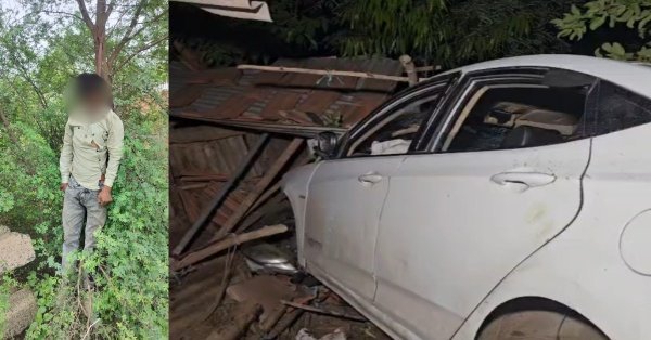गुना में डोडा चूरा तस्करी का मामला उलझा : फरार कार चालक का शव पेड़ से लटका मिला, भागते समय 2 लोगों की जान भी गई