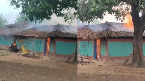 शिक्षक की हत्या : बलरामपुर में हेडमास्टर की बेरहमी से हत्या के बाद आरोपियों के घर में आगजनी