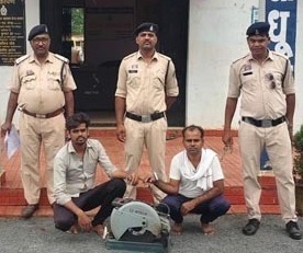 चोरी की मशीन बरामद, आरोपी गिरफ्तार