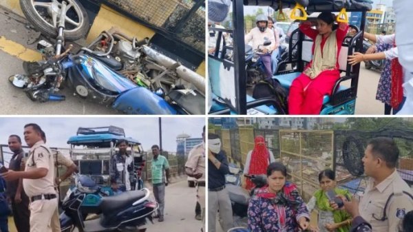 तेज रफ्तार का कहर : आमानाका ओवरब्रिज पर बेकाबू कार ने मचाई तबाही, कई लोग घायल