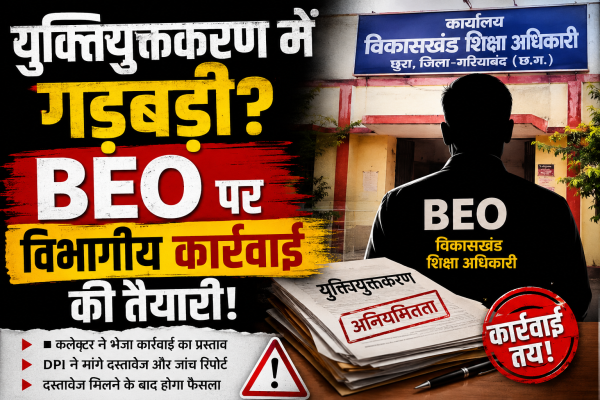 युक्तियुक्तकरण में अनियमितता का मामला : छुरा के विकासखंड शिक्षा अधिकारी पर विभागीय कार्रवाई की तैयारी