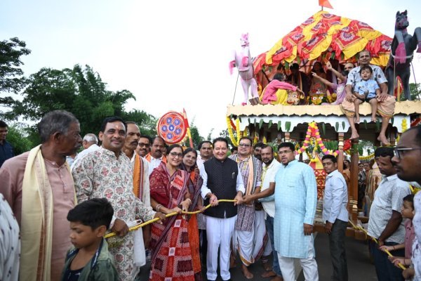 आस्था और भक्ति : जय जगन्नाथ के जयघोष से गूंजा बसना, बहुड़ा रथ यात्रा में उमड़ा श्रद्धालुओं का सैलाब