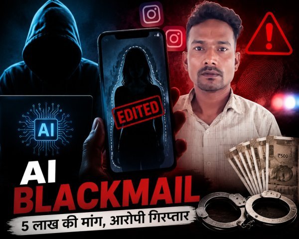 AI का दुरुपयोग : इंस्टाग्राम पर फोटो वायरल करने की धमकी देकर 5 लाख मांगने वाला गिरफ्तार