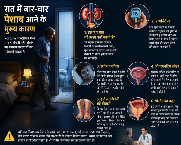 संकेत : रात की नींद खराब कर रही बार-बार पेशाब की आदत, इन कारणों को न करें नजरअंदाज