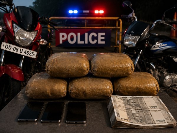 ओडिशा से रायपुर जा रही गांजा की बड़ी खेप बरामद, दो नाबालिगों समेत 3 आरोपी गिरफ्तार