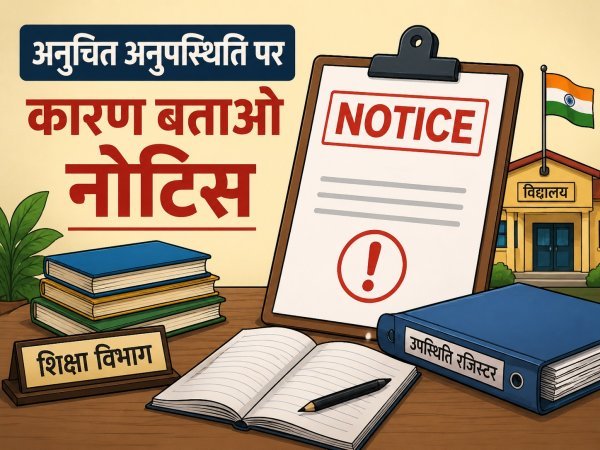 ड्यूटी से गायब मिले 6 शिक्षक, शिक्षा विभाग ने जारी किया कारण बताओ नोटिस
