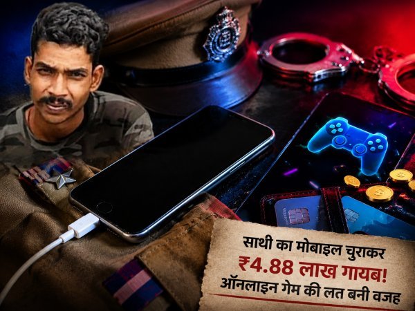 ऑनलाइन गेम की लत में अंधे आरक्षक ने साथी जवान के खाते से उड़ाए ₹4.88 लाख, साइबर पुलिस ने भेजा जेल