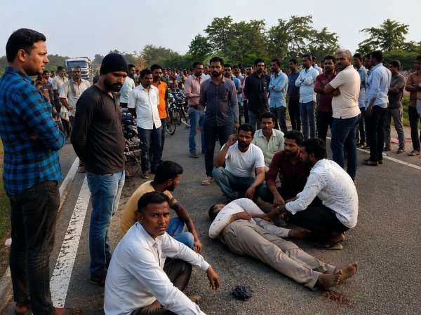 संवेदनहीनता की हद : सड़क हादसे के बाद दो घंटे तड़पता रहा घायल, मदद के बजाय शव पर शुरू हो गई राजनीति