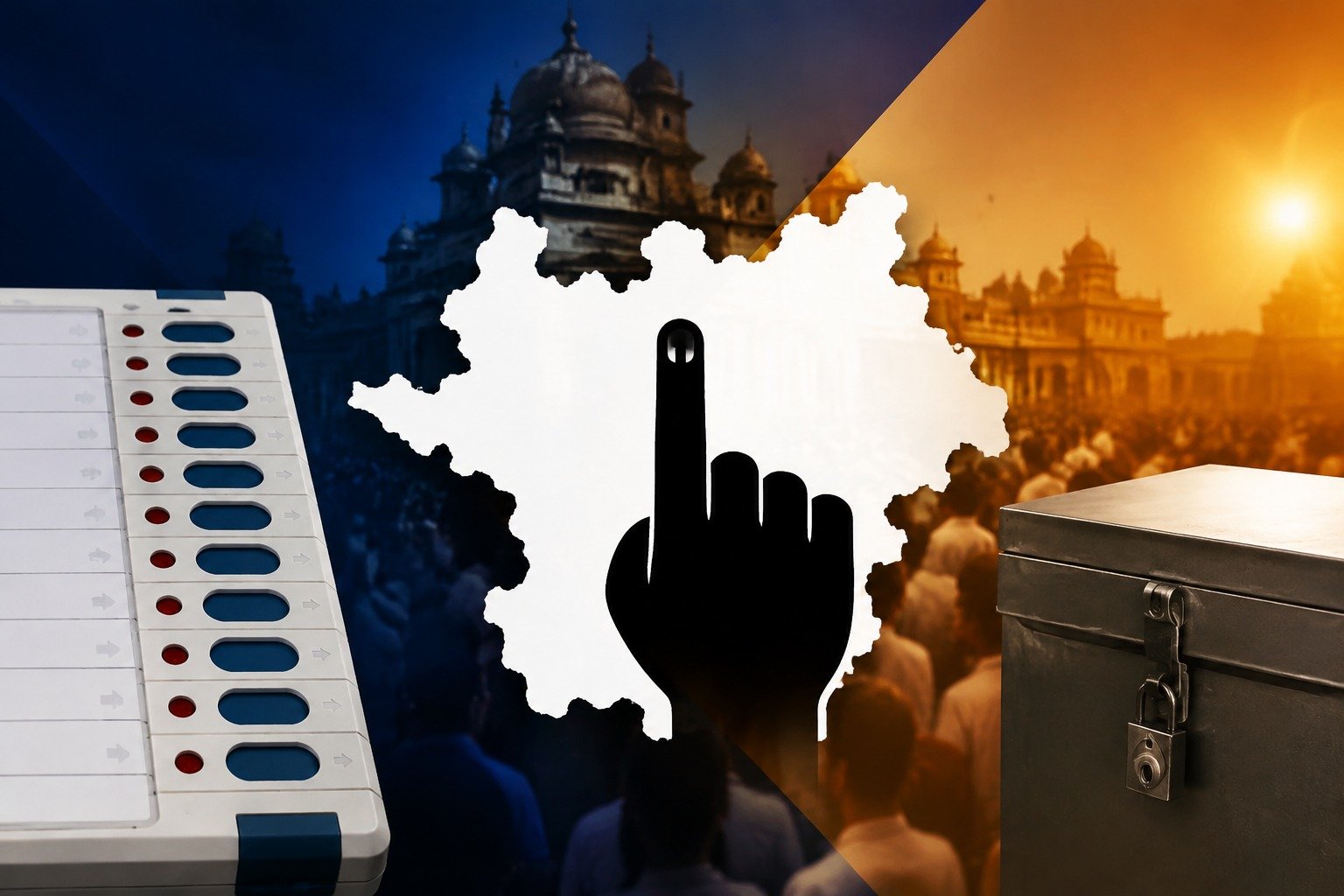मतगणना केंद्र पर वोटों की गिनती