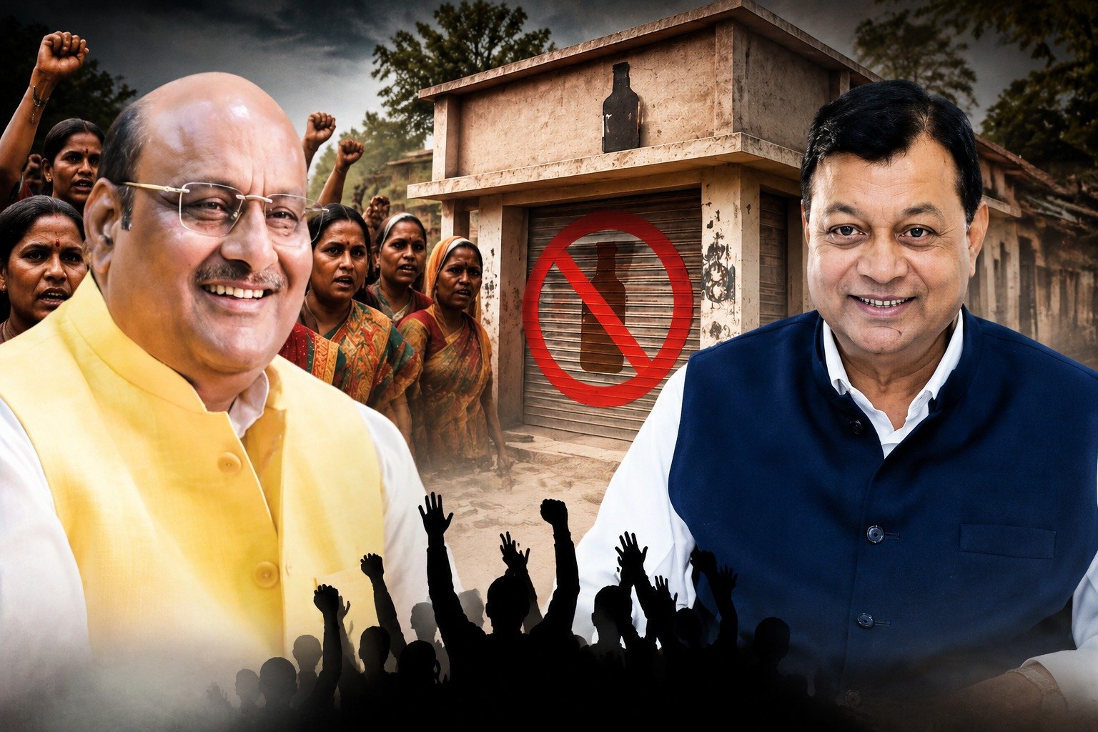 शराब दुकान को लेकर पक्ष-विपक्ष आमने सामने