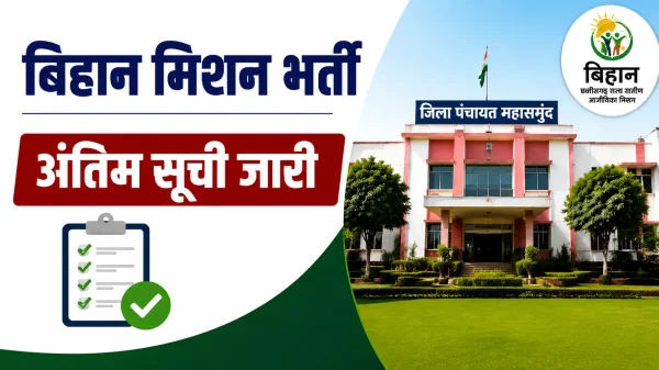 संविदा भर्ती : महासमुंद बिहान भर्ती की अंतिम सूची जारी, जानें पूरी चयन प्रक्रिया