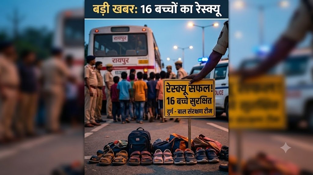 दुर्ग में रेस्क्यू किए गए 16 नाबालिग बच्चे