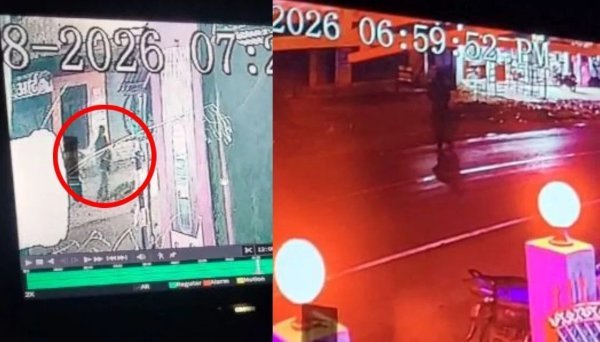 CCTV में कैद नकाबपोश चोर, महिला को घायल कर मौके से फरार