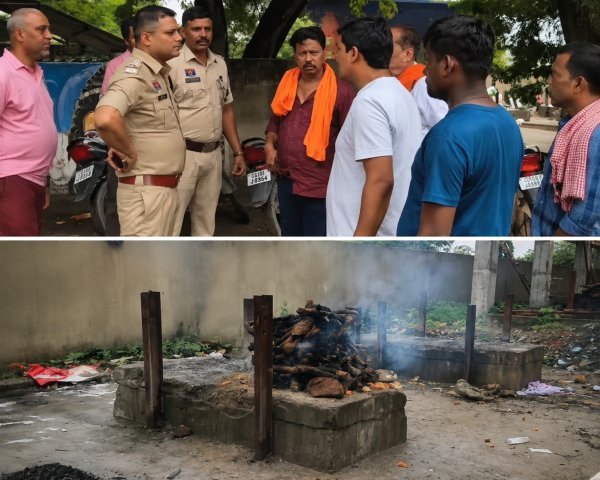 मुक्तिधाम में पालतू कुत्ते के अंतिम संस्कार पर विवाद, लोगों ने जताई आपत्ति