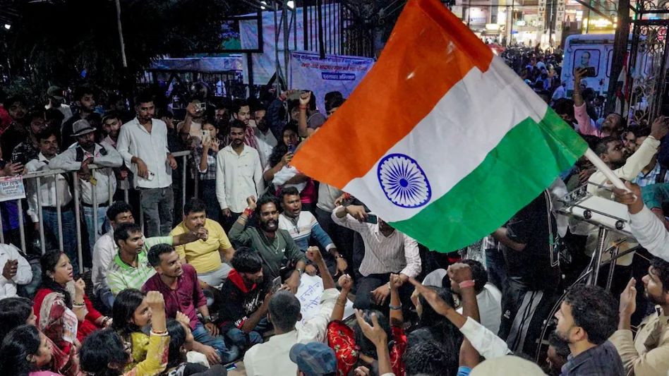 JPSC-JSSC अभ्यर्थियों का रांची में प्रदर्शन