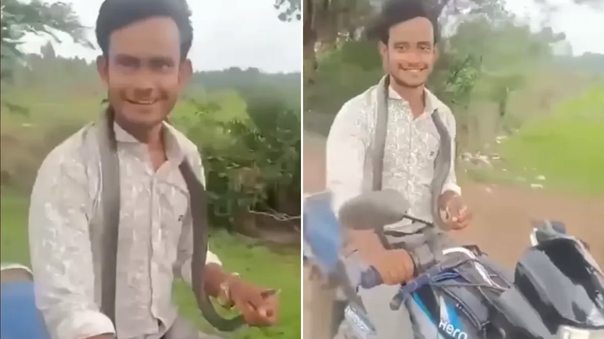 कांकेर में सांप के साथ अस्पताल पहुंचा युवक