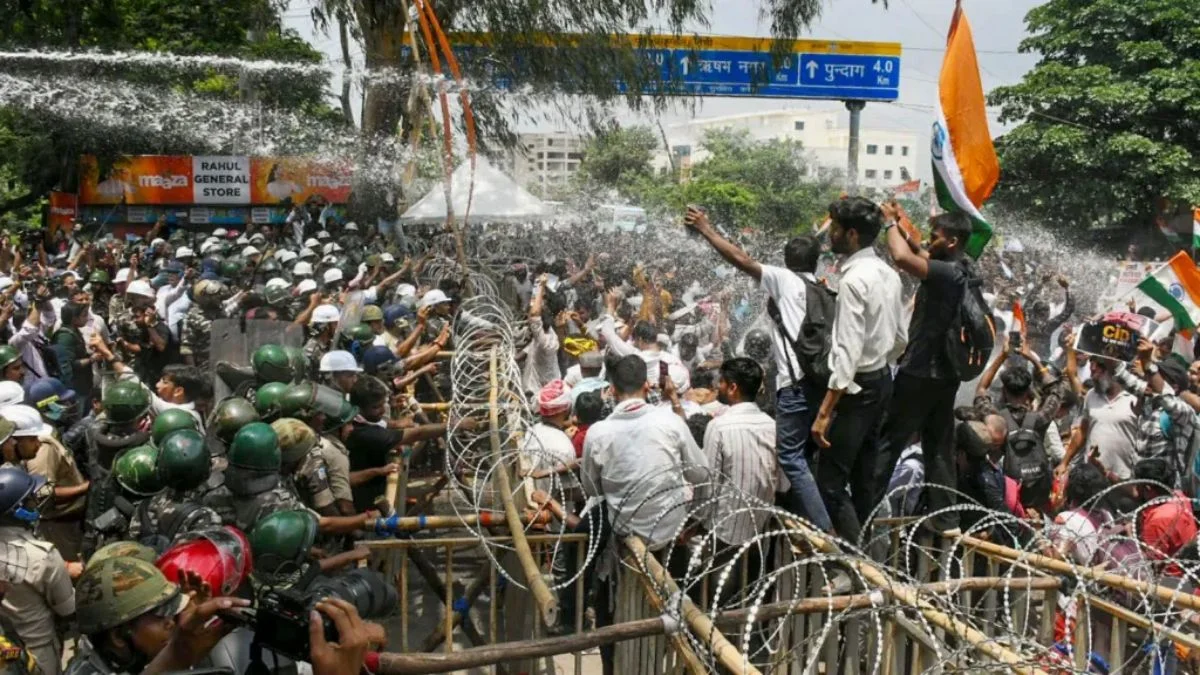 झारखंड में छात्रों का प्रदर्शन