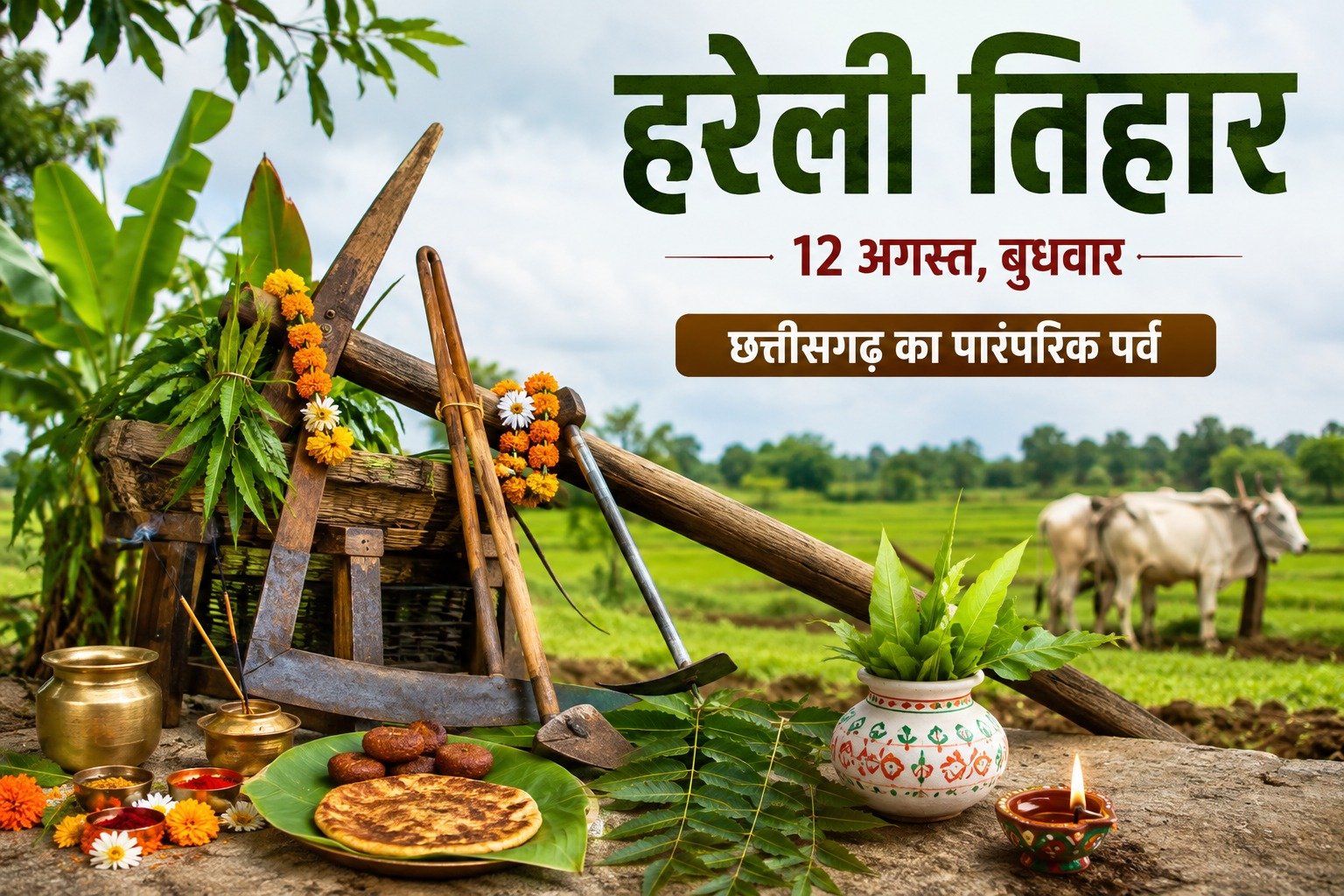 छत्तीसगढ़ में हरेली तिहार पर सार्वजनिक अवकाश