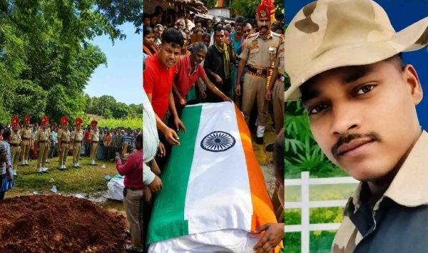 असम में ड्यूटी के बाद लापता BSF जवान की मौत, गांव में सैन्य सम्मान के साथ अंतिम विदाई