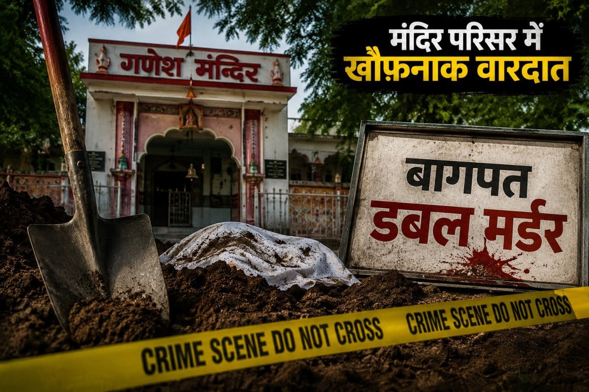 बागपत मंदिर परिसर में मिले दो युवकों के शव