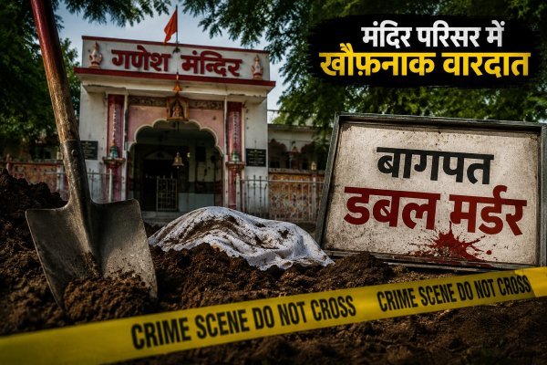 डबल मर्डर: मंदिर परिसर में गाड़े गए दो युवकों के शव बरामद, महंत फरार, दो शिष्य हिरासत में