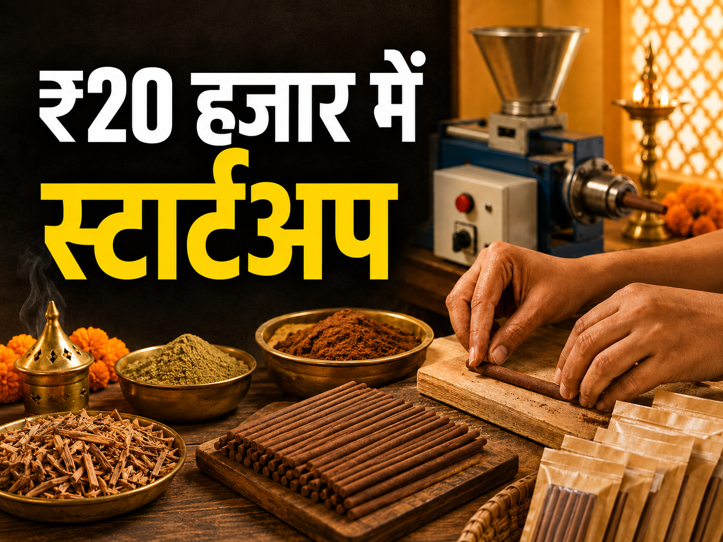 धूपबत्ती और हवन सामग्री स्टार्टअप