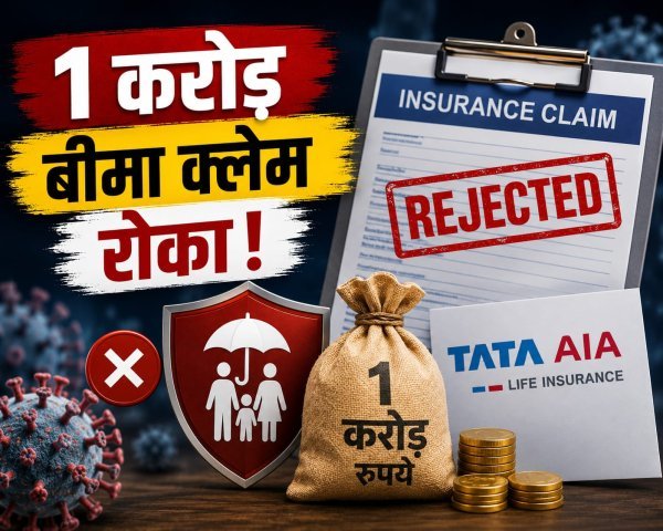 कोविड से मौत के बाद 1 करोड़ का बीमा क्लेम रोका , उपभोक्ता आयोग ने कंपनी को दिया झटका