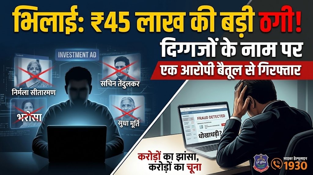 भिलाई में 45 लाख की साइबर ठगी