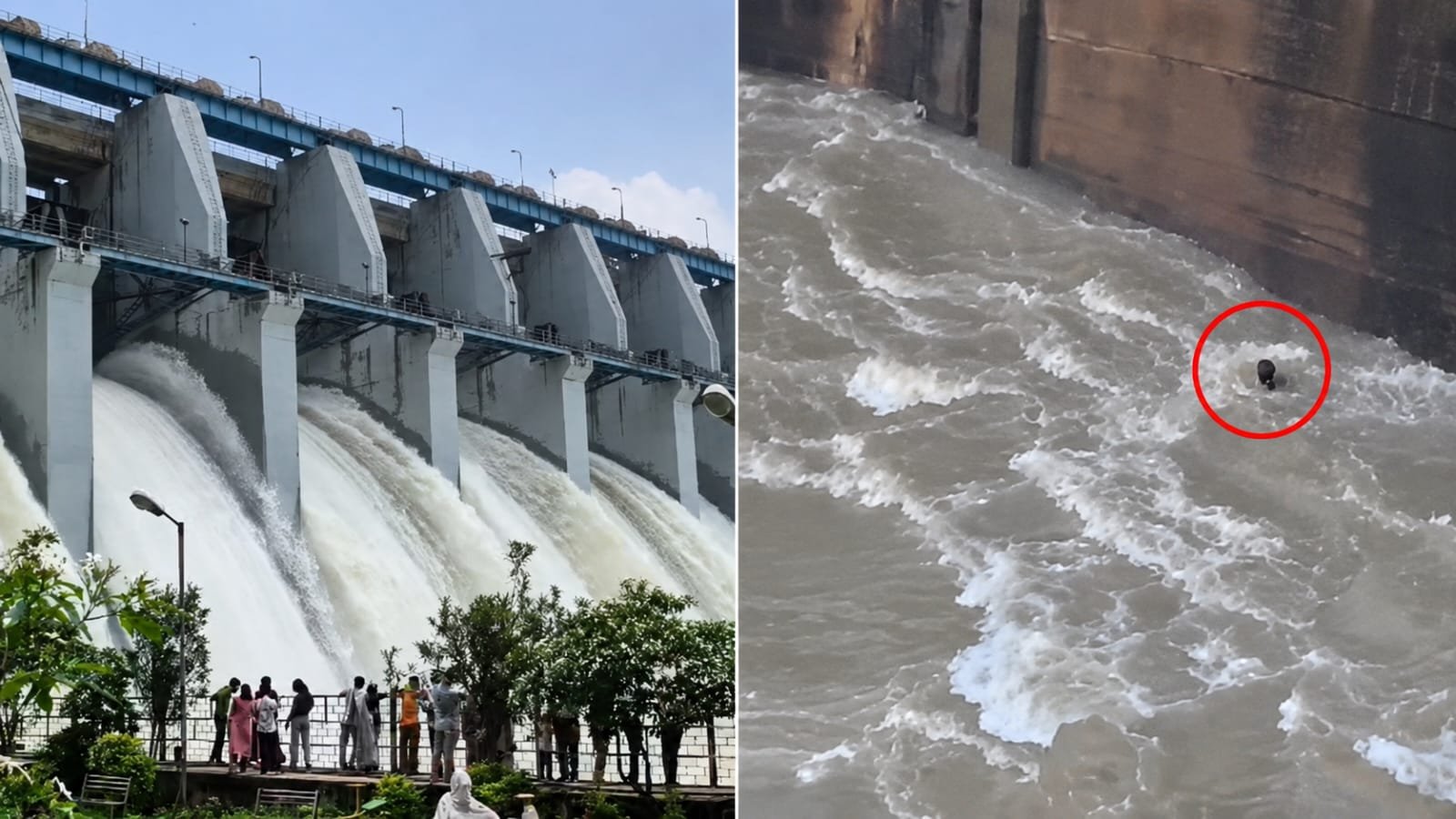 बांगो डैम में युवक की तलाश करती NDRF टीम