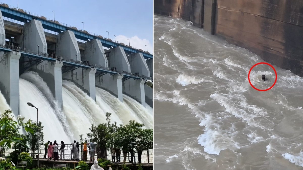 बांगो डैम में युवक की तलाश करती NDRF टीम