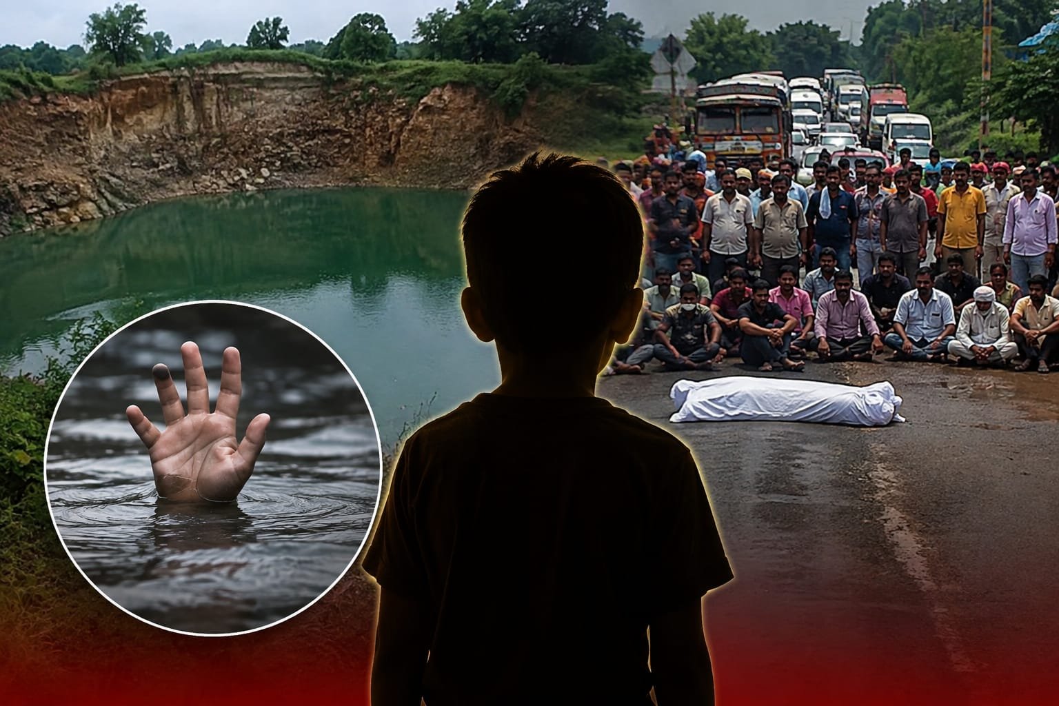 अवैध खदान हादसा, बच्चे की मौत