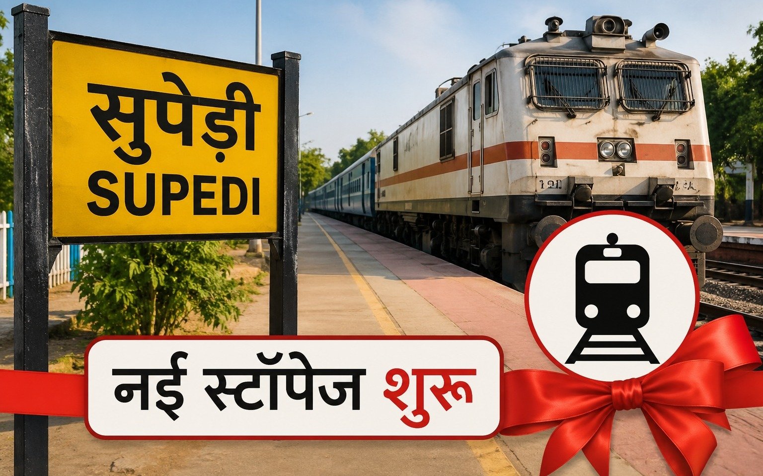 रेलवे स्टेशन पर नई ट्रेन स्टॉपेज सेवा शुरू