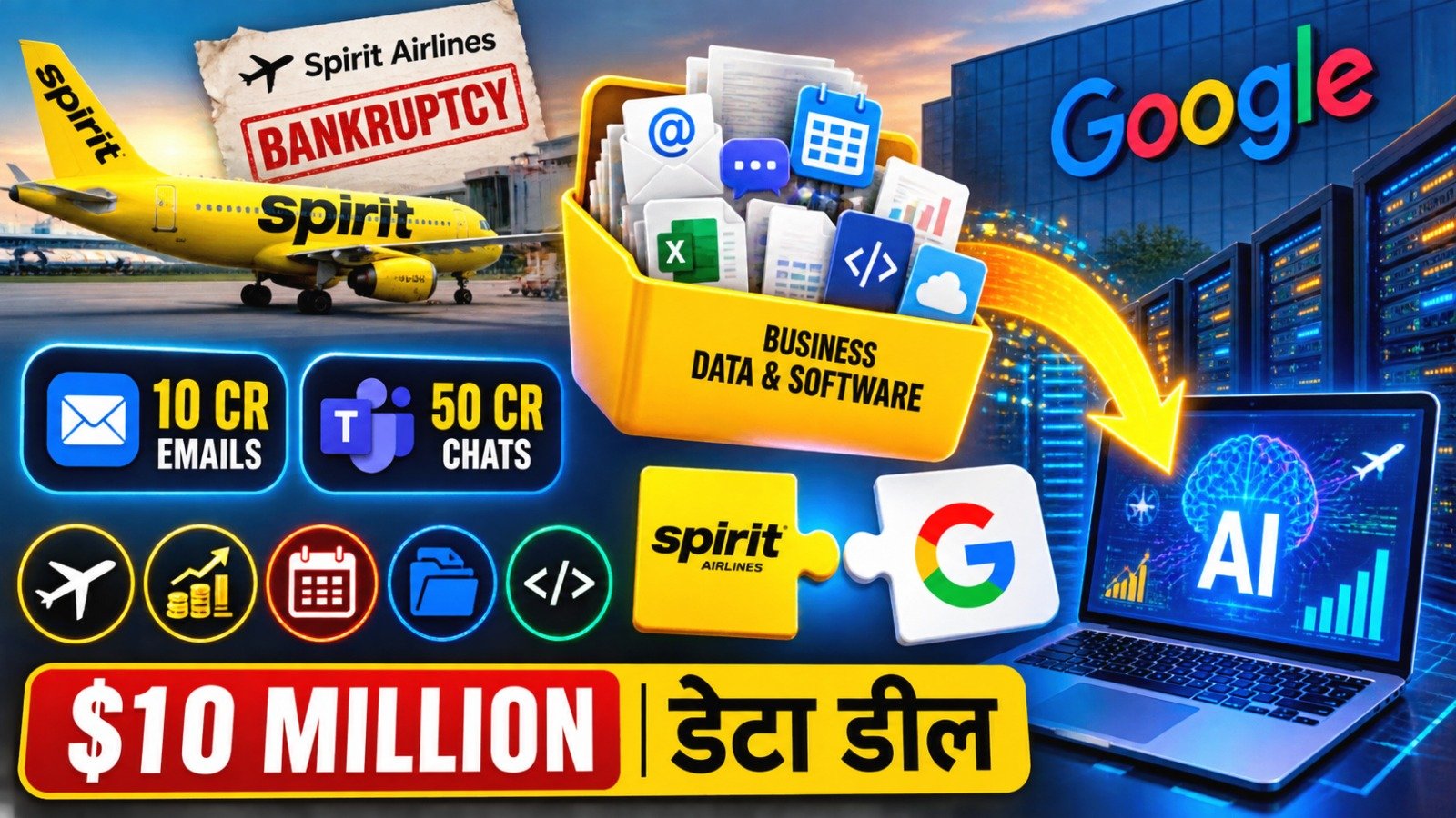 Google ने Spirit Airlines का डेटा खरीदा
