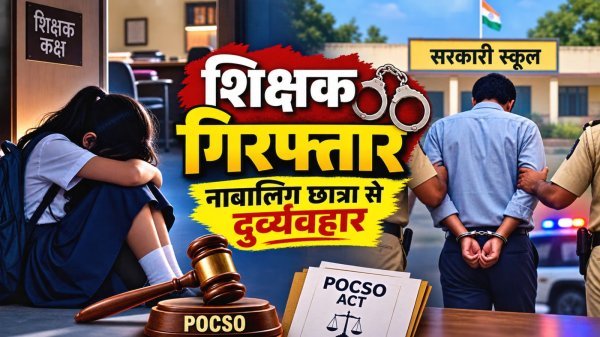 सरकारी स्कूल में नाबालिग छात्रा से अश्लील हरकत का आरोप, पॉक्सो एक्ट के तहत शिक्षक गिरफ्तार