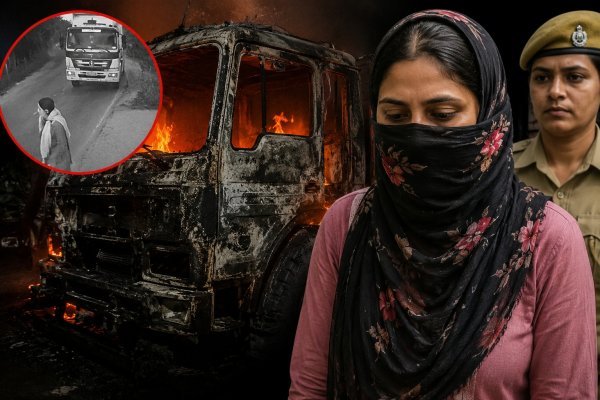 ट्रक चालक की हत्या का खुलासा: प्रेमिका पर रॉड से हमला कर डीजल डालकर जलाने का आरोप, CCTV से खुला राज