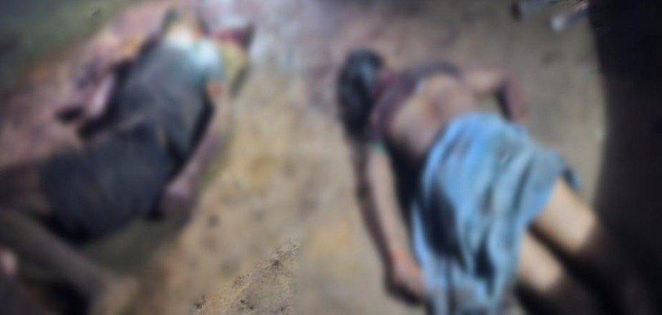 फावड़े से महिला और युवक की हत्या