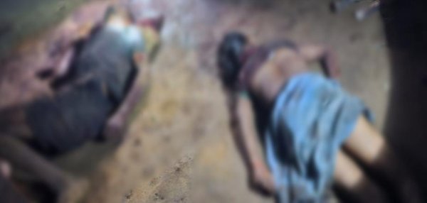 शराब पीने के दौरान हुआ विवाद , फावड़े से महिला और युवक की हत्या कर आरोपी पति  फरार