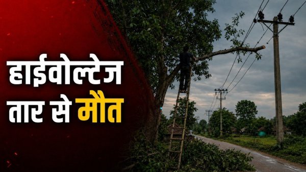 पेड़ की डाली काटते समय हाईवोल्टेज तार की चपेट में आया ग्रामीण, मौके पर हुई मौत