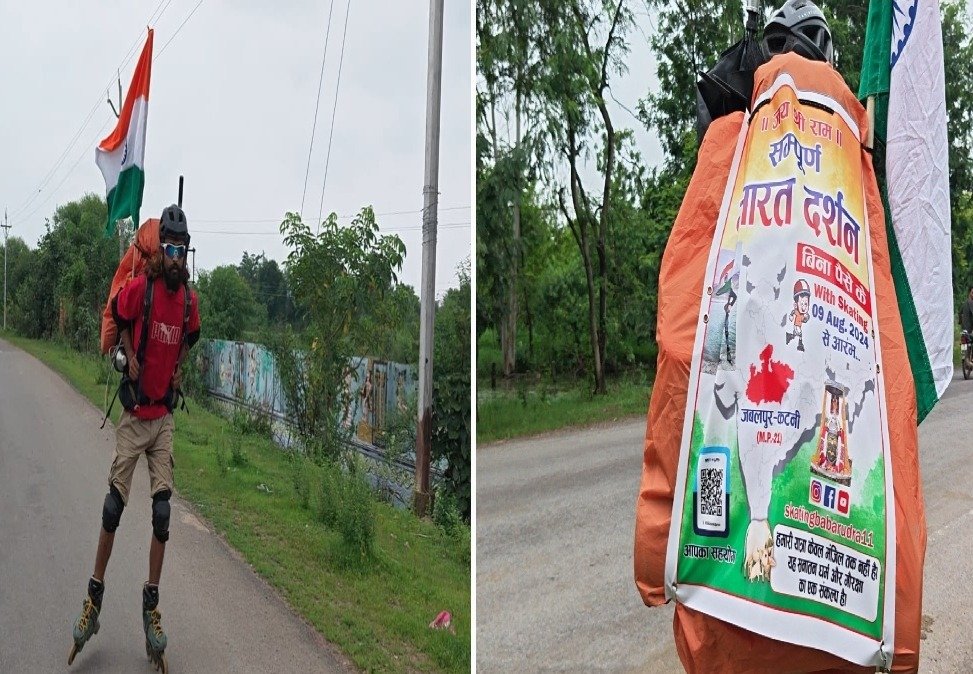 स्केटिंग से भारत भ्रमण करते रुद्र पटेल