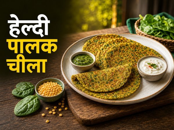 सुबह के नाश्ते में बनाएं चना दाल-पालक चीला, स्वाद के साथ मिलेगा भरपूर पोषण