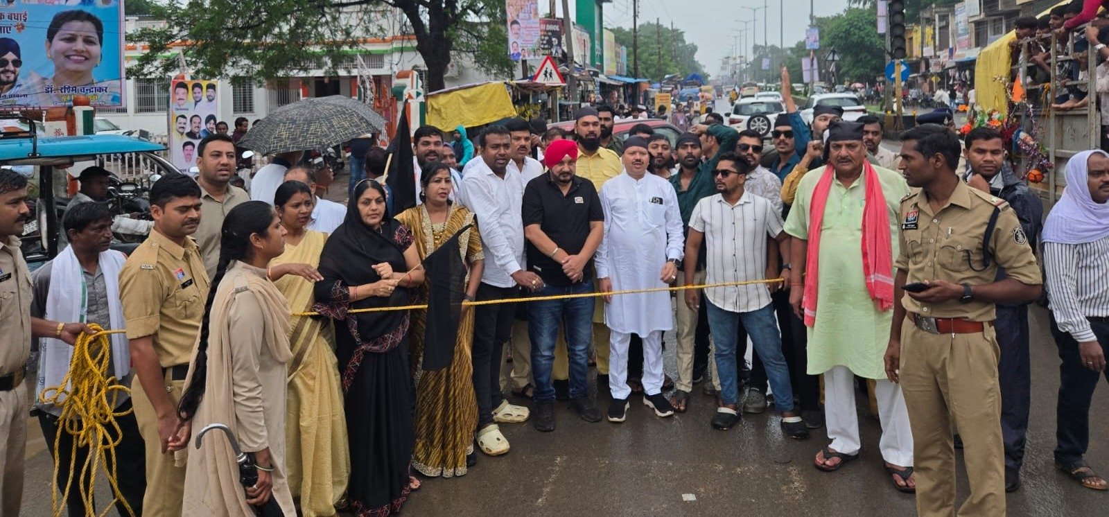अरुण साव के खिलाफ कांग्रेस का प्रदर्शन