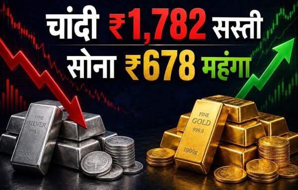 Gold-Silver Rate: सप्ताह की शुरुआत में चांदी ₹1,782 सस्ती, सोने में ₹678 का उछाल