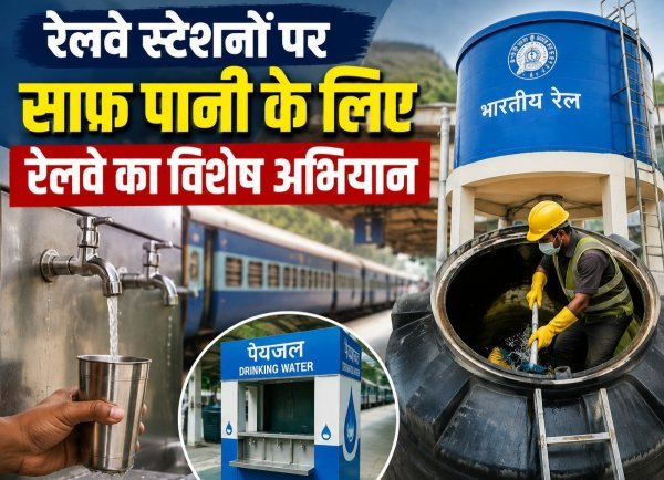 Indian Railways: यात्रियों को मिलेगा साफ पीने का पानी, देशभर के स्टेशनों पर रेलवे का विशेष अभियान