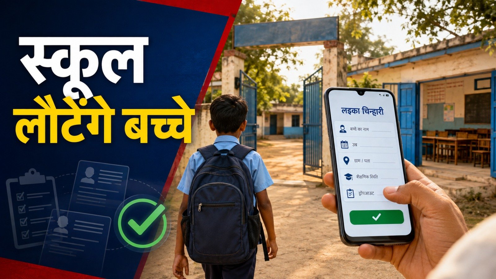 Identification of dropout children using the Laika Chinhari app (AI Photo)
