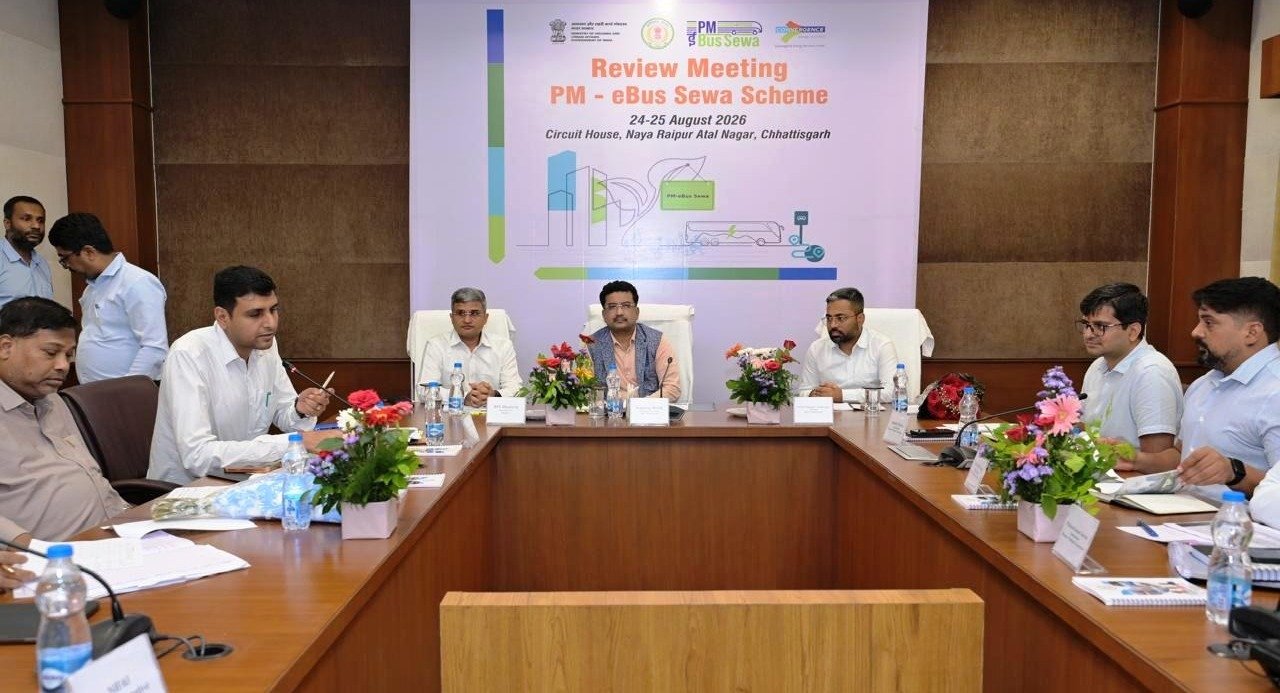 Preparations for 240 e-buses in Raipur, Bilaspur, Durg, and Korba gain momentum.