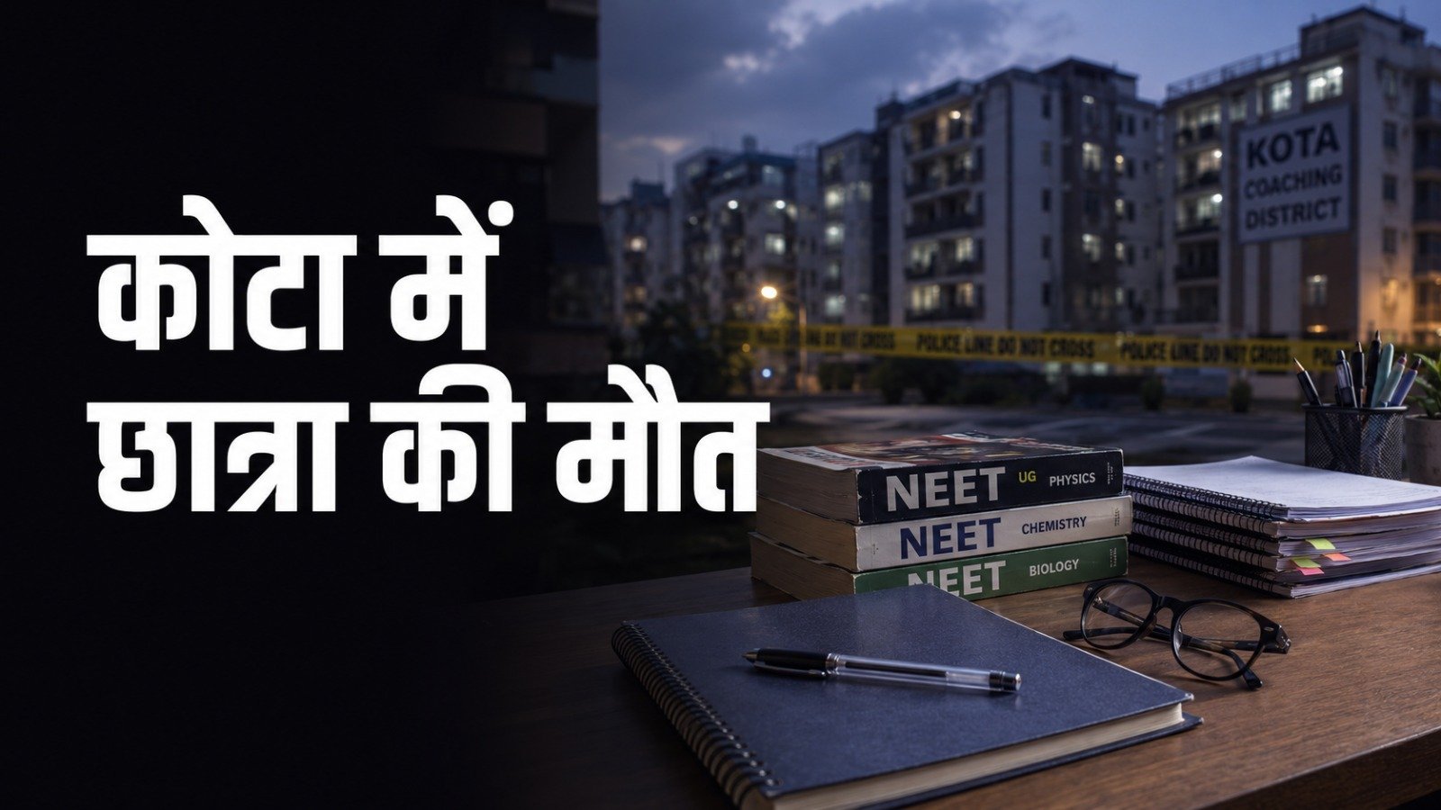 कोटा में NEET अभ्यर्थी की मौत का सांकेतिक दृश्य