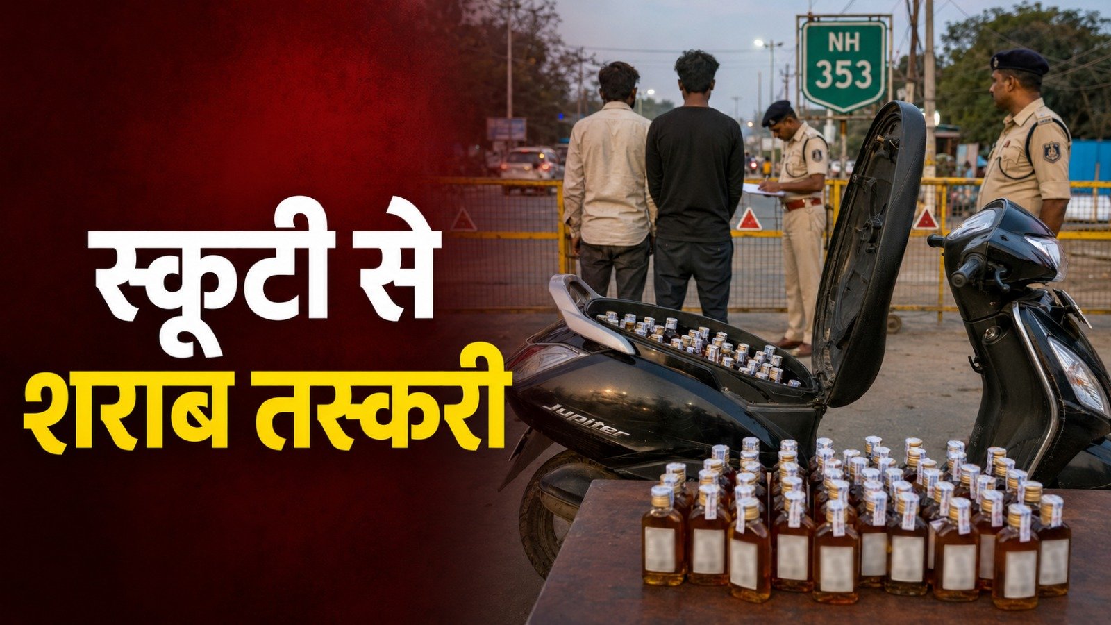 Illicit liquor and scooter seized